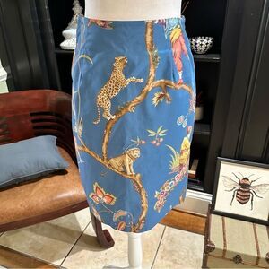Steven Stolman Vintage Pencil Skirt – Size S – Unique Tiger‑Inspired Print